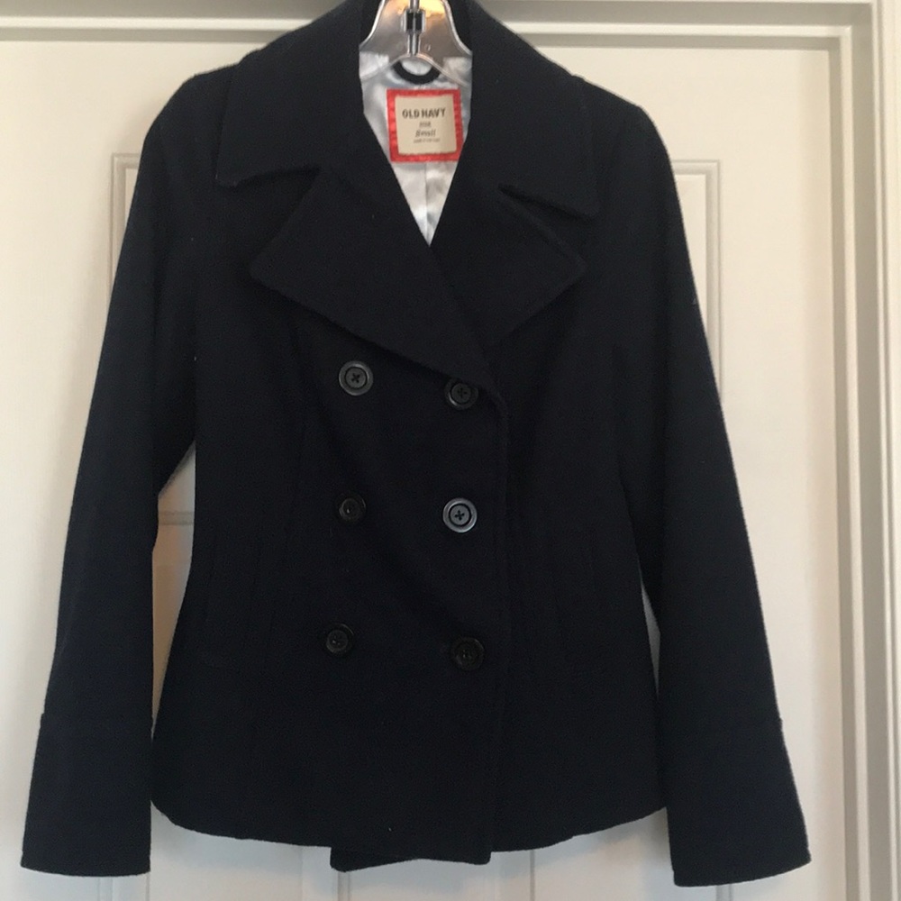 Old Navy Navy Blue Double Breasted Peacoat.